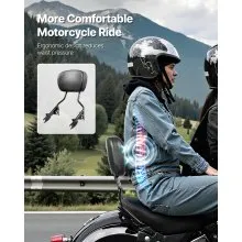Motorcycle Backrest Sissy Bar for Harley-Davidson Touring Models 2009-2024 16 in
