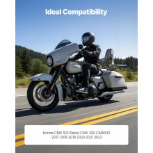 Motorcycle Backrest Sissy Bar with Luggage Rack for Honda Rebel 2021-2024 18 in