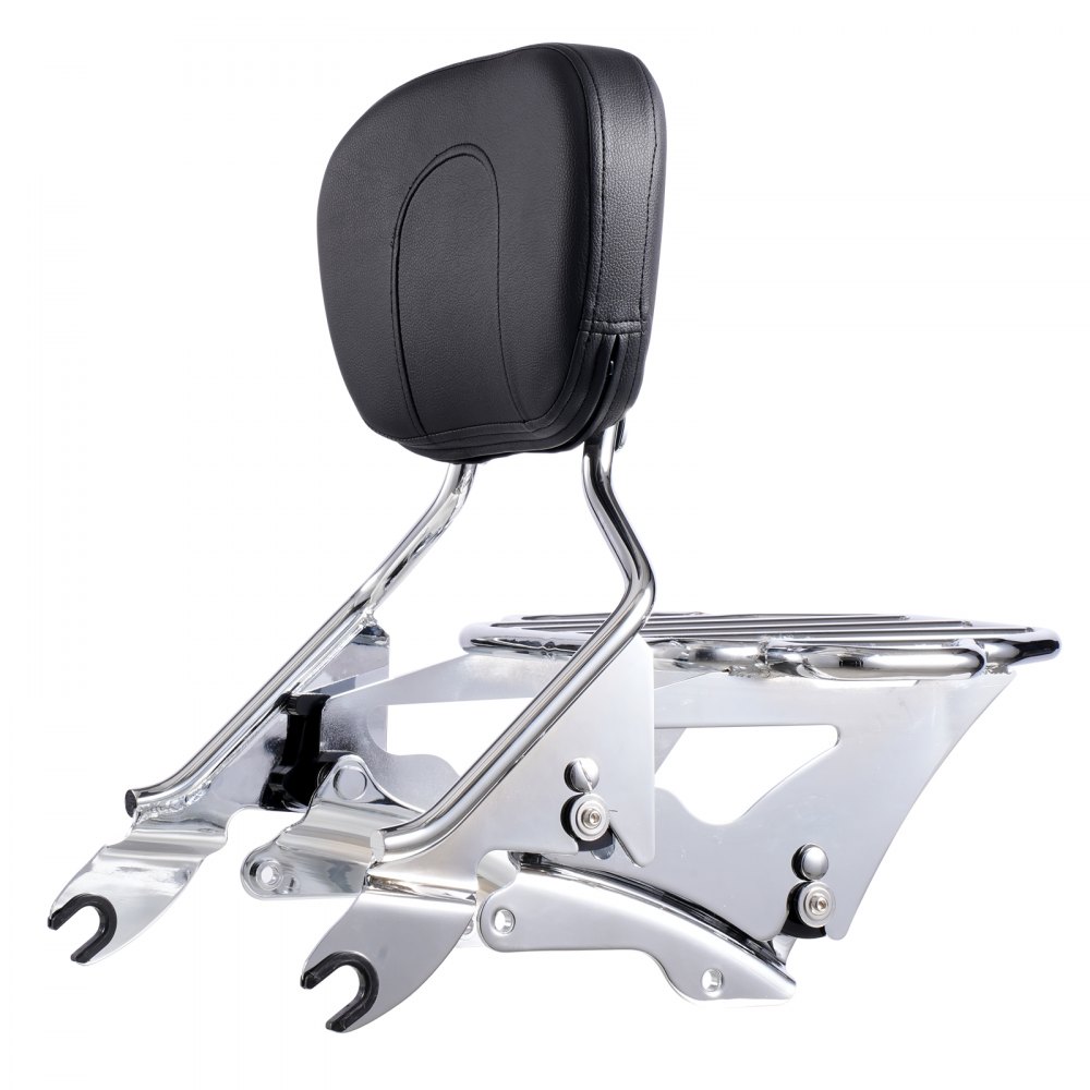 Motorcycle Backrest Sissy Bar with Luggage Rack, Compatible with Harley-Davidson Touring Models, Street Glide, Road Glide, and Road King, Detachable Passenger Backrest for Motorcycles