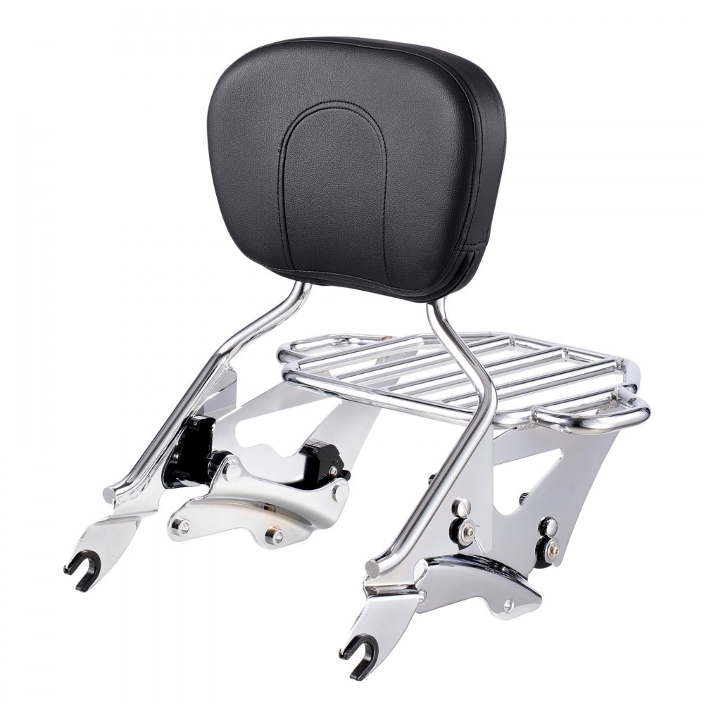 Motorcycle Backrest Sissy Bar with Luggage Rack, Compatible with Harley-Davidson Touring Models, Street Glide, Road Glide, and Road King, Detachable Passenger Backrest for Motorcycles