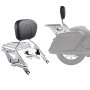 VEVOR Motorcycle Backrest Sissy Bar with Luggage Rack Harley-Davidson Touring