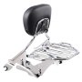 VEVOR Motorcycle Backrest Sissy Bar with Luggage Rack, Compatible with Harley-Davidson Touring Models, Street Glide Road Glide Road King, Detachable Passenger Backrest, for Motorcycles