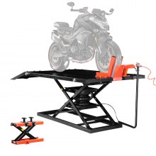 Motorcycle Jack Lift 1500lb Pneumatic Motorcycle Hoist Stand Removable Workbench