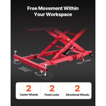 1000lbs Hydraulic Motorcycle Jack Lift Hoist Stand Dirt Street Bike ATV 2-Caster
