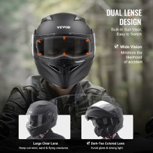 VEVOR Unmasked Motorcycle Helmet Motocross Helmet with Bluetooth Communication