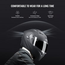 VEVOR Unmasked Motorcycle Helmet Motocross Helmet with Bluetooth Slot