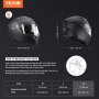 VEVOR Unmasked Motorcycle Helmet Motocross Helmet with Bluetooth Communication