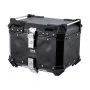 VEVOR Motorcycle Top Case, Universal Aluminum Alloy Motorbike Tail Box with Leather Lining, 55L Waterproof Detachable Motorcycle Top Box with Lock & Back Cushion, Fit for 99% of Motorcycle Frames