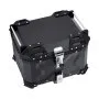 VEVOR Motorcycle Top Case, Universal Aluminum Alloy Motorbike Tail Box with Leather Lining, 55L Waterproof Detachable Motorcycle Top Box with Lock & Back Cushion, Fit for 99% of Motorcycle Frames