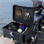 VEVOR Motorcycle Top Case, Universal Aluminum Alloy Motorbike Tail Box with Leather Lining, 65L Waterproof Detachable Motorcycle Top Box with Lock & Back Cushion, Fit for 99% of Motorcycle Frames