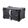VEVOR Motorcycle Top Case, Universal Aluminum Alloy Motorbike Tail Box with Leather Lining, 65L Waterproof Detachable Motorcycle Top Box with Lock & Back Cushion, Fit for 99% of Motorcycle Frames