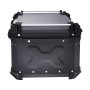 VEVOR Motorcycle Top Case, Universal Aluminum Alloy Motorbike Tail Box with Leather Lining, 65L Waterproof Detachable Motorcycle Top Box with Lock & Back Cushion, Fit for 99% of Motorcycle Frames