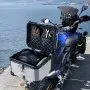 VEVOR Motorcycle Top Case, Universal Aluminum Alloy Motorbike Tail Box with Leather Lining, 45L Waterproof Detachable Motorcycle Top Box with Lock & Back Cushion, Fit for 99% of Motorcycle Frames
