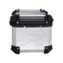 VEVOR Motorcycle Top Case, Universal Aluminum Alloy Motorbike Tail Box with Leather Lining, 45L Waterproof Detachable Motorcycle Top Box with Lock & Back Cushion, Fit for 99% of Motorcycle Frames