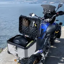 45L Motorcycle Top Case Universal Motorbike Tail Box with Leather Lining