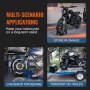 VEVOR Motorcycle Wheel Chock, 1800 lbs Capacity Wheel Cradle Holder, Heavy-duty Steel Motorcycle Front Wheel Stand with 3 Adjustable Holes, For 15"-21" Off-Road Motorcycles, Standard Motorcycles