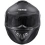 Casco de motocicleta VEVOR, integral, Smart Street, ABS y alta densidad, con ranura para Bluetooth y lentes intercambiables, cómodo casco de motocross aprobado por DOT, apto para jóvenes y adultos.