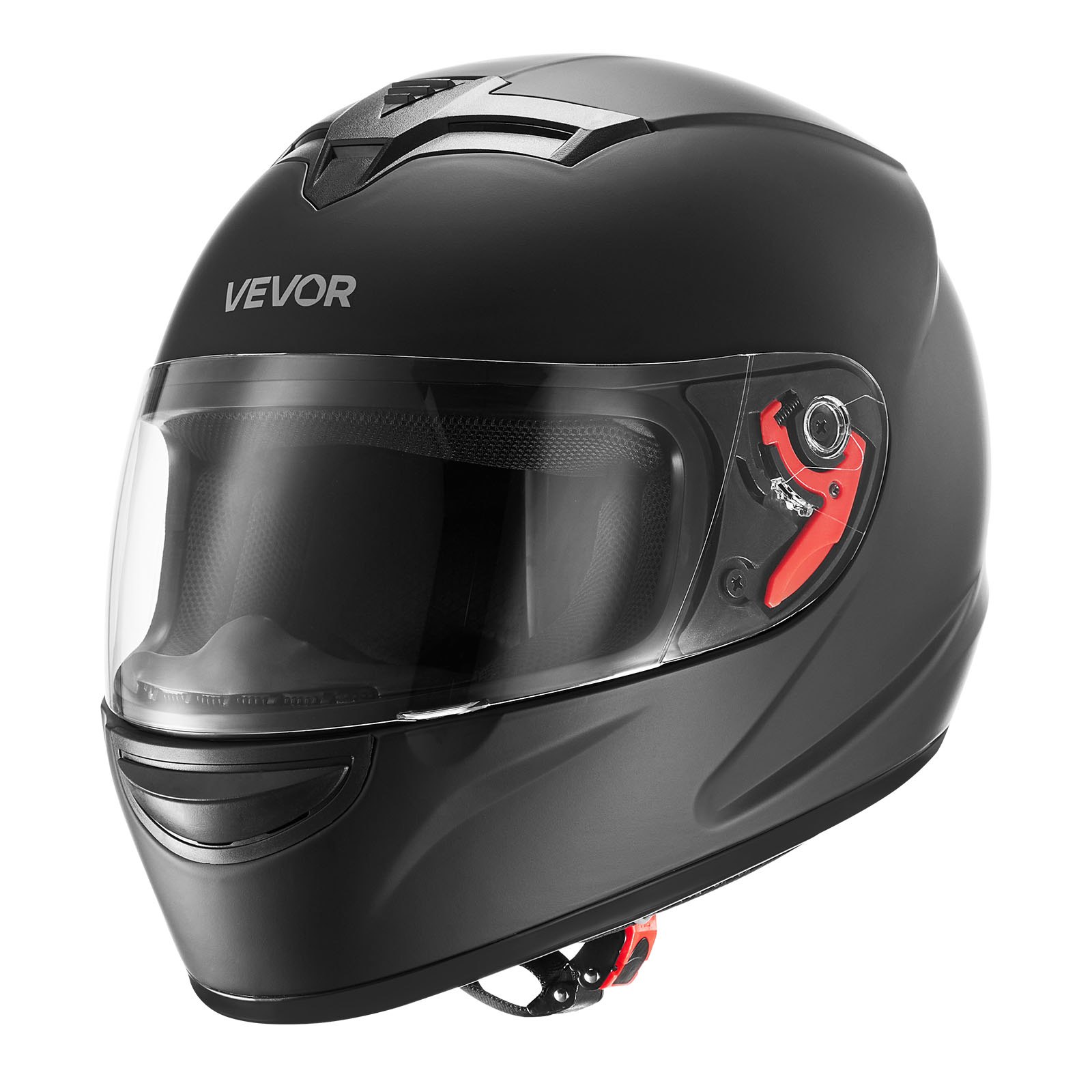 VEVOR Motorcycle Helmet, Full Face, Adult Motocross Dirt Bike Helmet with Tinted and Clear Dual Visor, Motorbike Racing Street with Detachable Liner for Men & Women, DOT Approved, (Matte Black, M)