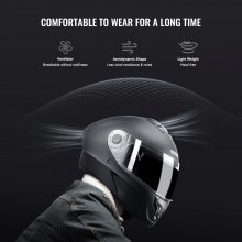 Casque de moto intégral VEVOR Casque de motocross avec port Bluetooth