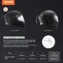 VEVOR Motorcycle Helmet, Full Face, Smart Street ABS & High Density Helmet with Bluetooth Slot & Interchangeable Lens, DOT Approved Comfortable Motocross Helmet, Fit for Youth & Adults