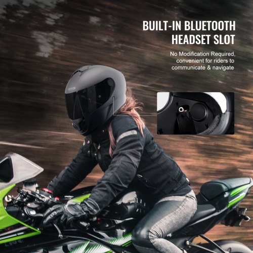 VEVOR Motorcycle Helmet, Full Face, Smart Street ABS High