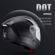 Casque de moto intégral VEVOR Casque de motocross avec port Bluetooth