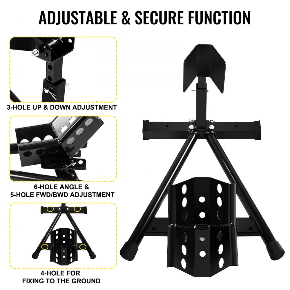 VEVOR Motorcycle Front Tire Chock Wheel Stand 680 kg Heavy Duty Trailer Stand