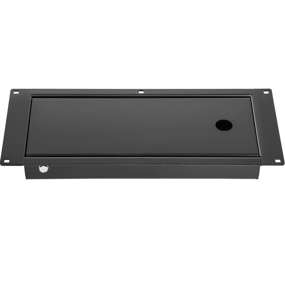 VEVOR Recessed Wheel Chock, 1200 lbs Heavy Duty Wheel Stand, Black Motorbike Front Chock for 16" Wheels, High-Grade Steel Trailer Stand, with Space-Saving Design & Pre-Drilled Holes (Small-16 Inch)