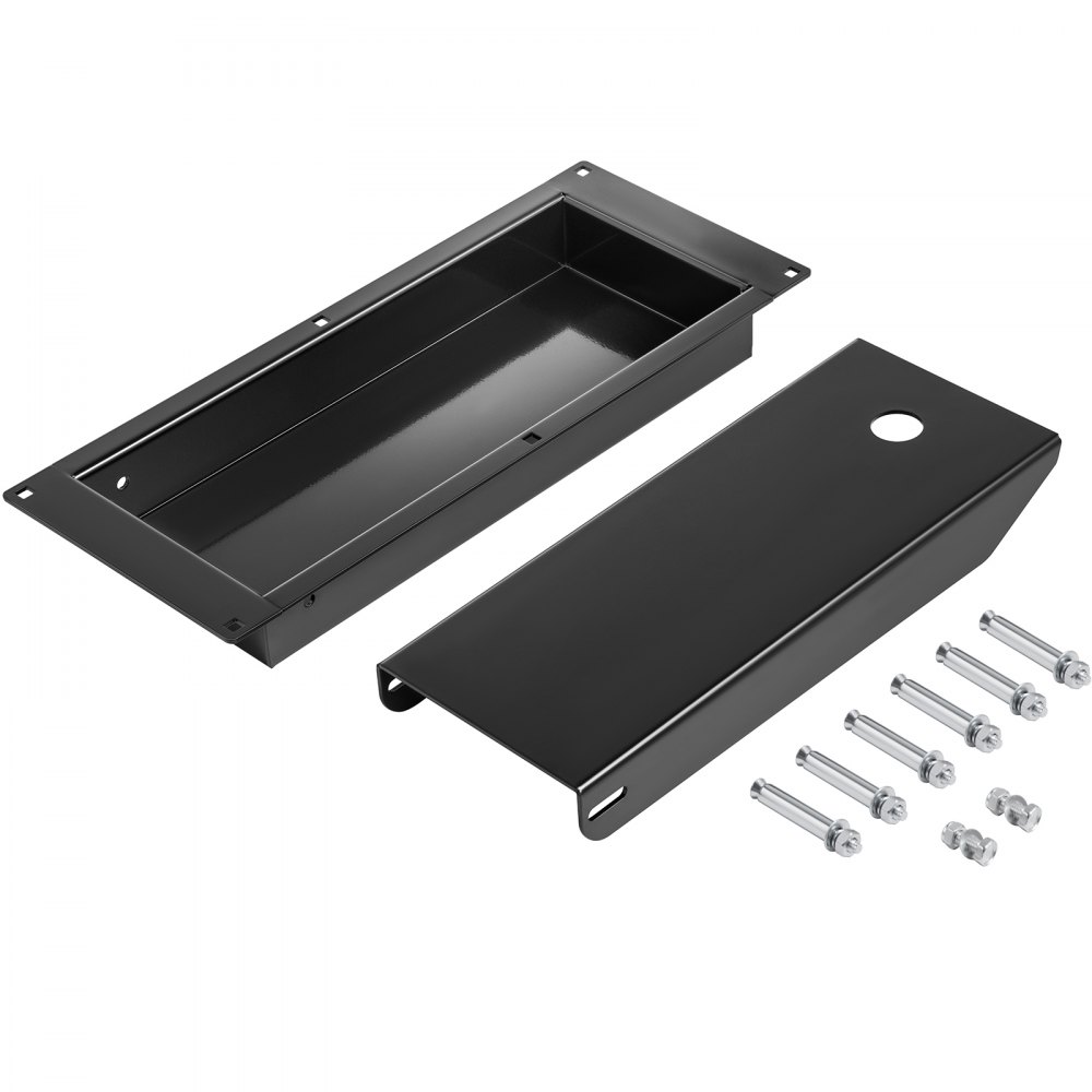 VEVOR Recessed Wheel Chock, 1200 lbs Heavy Duty Wheel Stand, Black Motorbike Front Chock for 16" Wheels, High-Grade Steel Trailer Stand, with Space-Saving Design & Pre-Drilled Holes (Small-16 Inch)