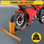 VEVOR Adjustable Motorcycle Wheel Chock 1800 lbs Orange & Black Upright Stand