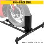 VEVOR Motorcycle Front Tire Chock, 1800 lbs Heavy Duty Wheel Stand, Black Upright Motorbike Front Chock for 15"-22" Wheels, High-Grade Steel Trailer Stand, with Stable Tubes & Adjustable Holes
