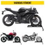 VEVOR Motorcycle Front Tire Chock, 1800 lbs Heavy Duty Wheel Stand, Black Upright Motorbike Front Chock for 15"-22" Wheels, High-Grade Steel Trailer Stand, with Stable Tubes & Adjustable Holes
