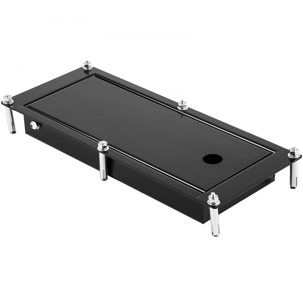VEVOR Motorbike Front Chock Recessed Wheel Chock, 1500 lbs Heavy Duty Wheel Stand, for 24" Wheels, High-Grade Steel Trailer Stand, with Space-Saving Design & Pre-Drilled Holes (Large-24 Inch)