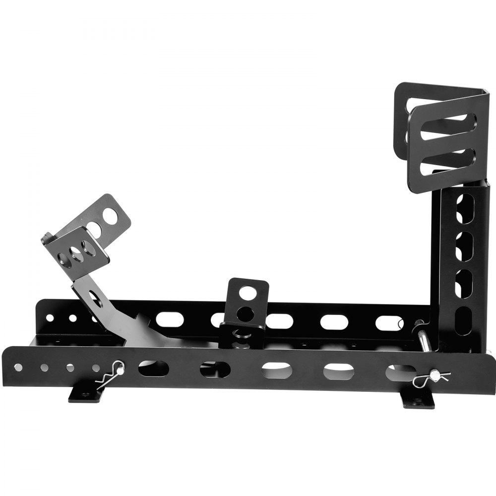 VEVOR Motorcycle Front Tire Chock, 3000 lbs Heavy Duty Wheel Stand, Black Upright Motorbike Front Chock for 14"-22" Wheels, High-Grade Steel Trailer Stand, with Stable Tubes & Adjustable Holes