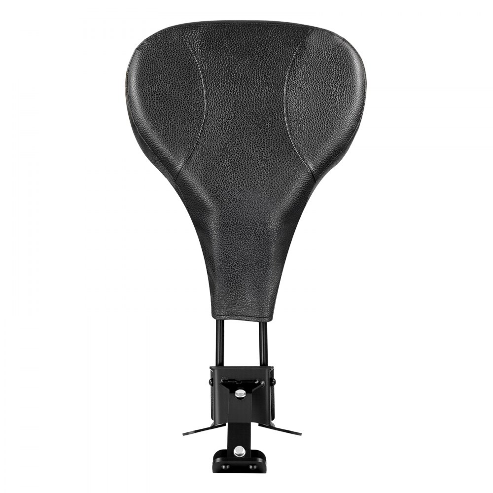 VEVOR Motorcycle Backrest Sissy Bar, Compatible with Harley Touring Models 2009-2024 with One-piece Slotted Seat, Street Glide Road Glide Road King, Adjustable Height Detachable Rider Backrest, Black