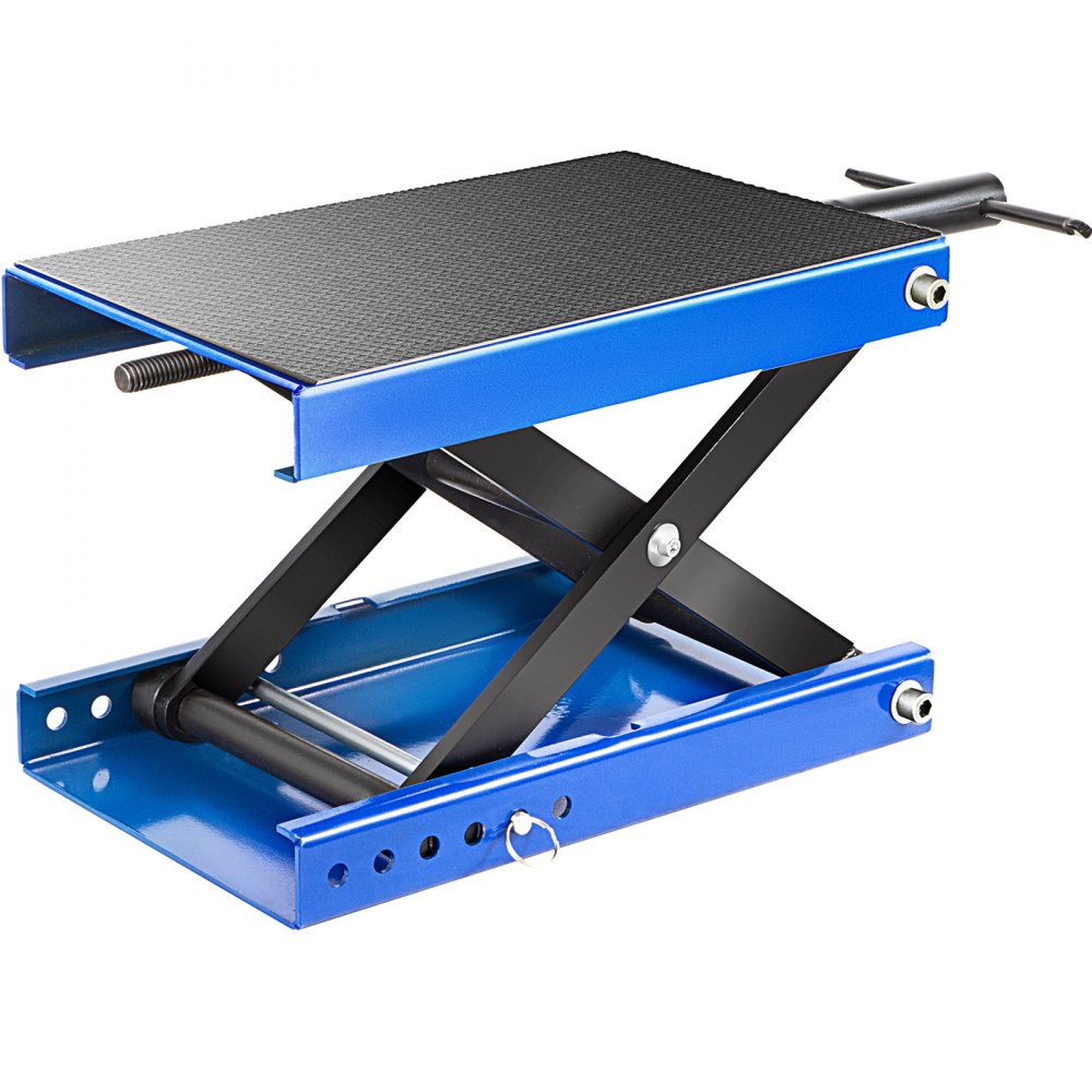 VEVOR Motorcycle Jack Motorcycle Scissor Jack 1100LBS Motorcycle Lift Table Blue