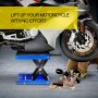 Vevor Motorcycle Jack Motorcycle Scissor Jack 1100lb, Motorcycle Lift Table Blue