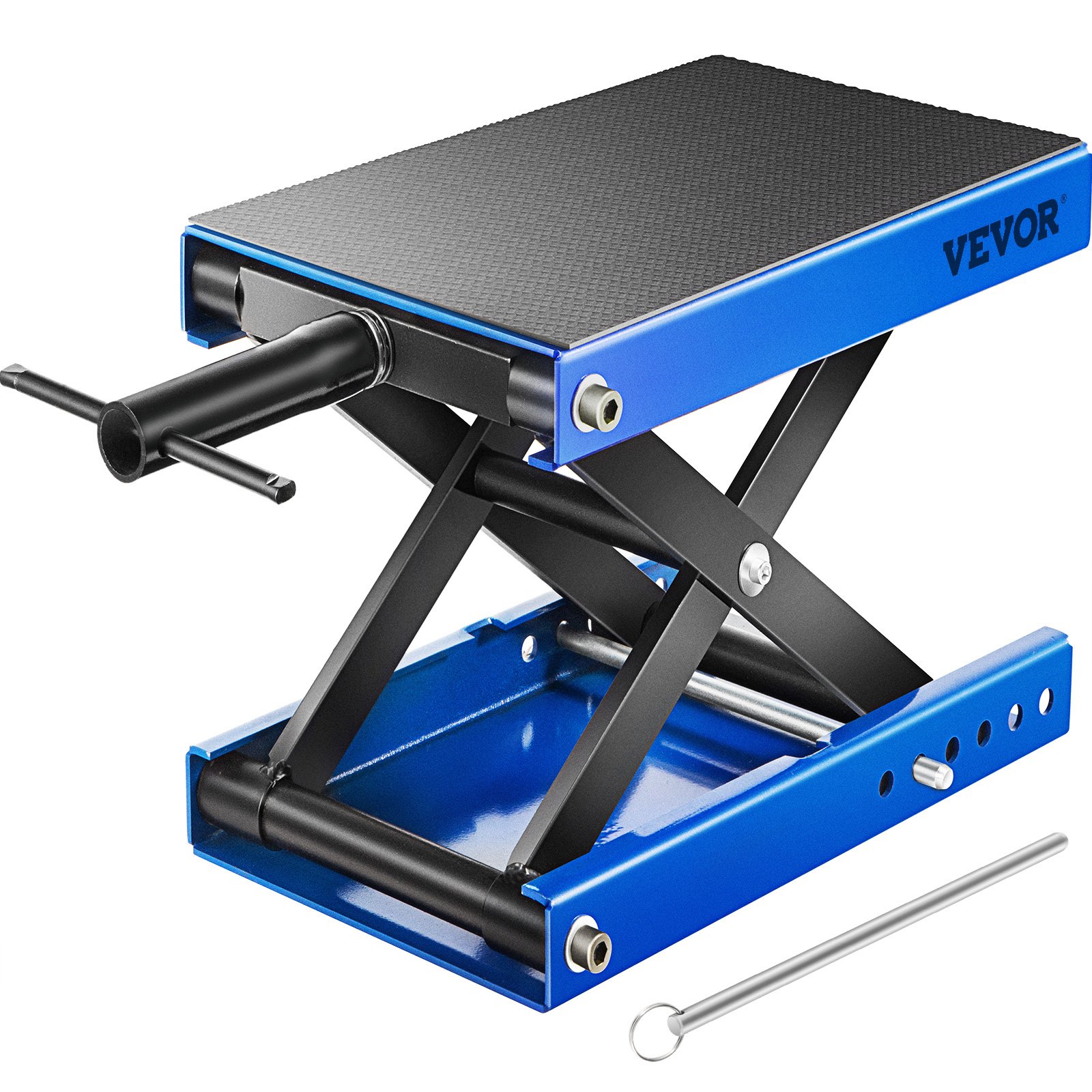 VEVOR Motorcycle Jack Motorcycle Scissor Jack 1100LBS Motorcycle Lift Table Blue