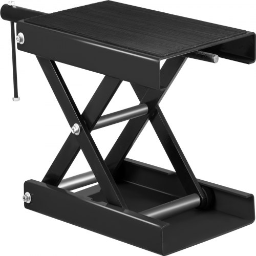 VEVOR Motorcycle Jack 1100lbs, Motorcycle Scissor Lift Jack with Wide Deck Motorcycle Lift Table with Non-Skid Rubber Pad Compact Crank Hoist Stand,Motorcycle Scissor Jack Stand