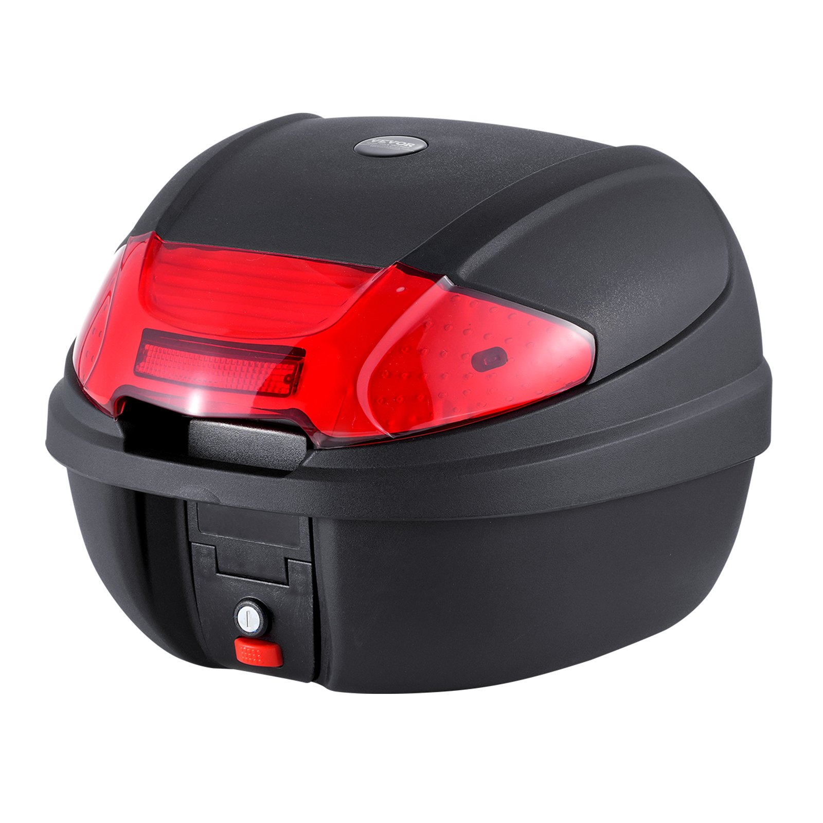 VEVOR Motorcycle Top Case, Universal Durable PP Material Motorbike Tail Box with Reflective Panel, 38L Waterproof Detachable Motorcycle Top Box with Multi-Hole Base, Fit for 99% of Motorcycle Frames