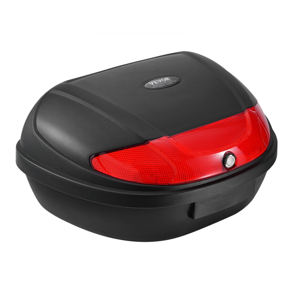 VEVOR Motorcycle Top Case, Universal Durable PP Material Motorbike Tail Box with Reflective Panel, 62L Waterproof Detachable Motorcycle Top Box with Multi-Hole Base, Fit for 99% of Motorcycle Frames