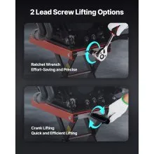 Motorcycle Scissor Lift Jack 1200lbs Wide Deck ATV Bike Lift Hoist Stand Crank