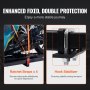 VEVOR Motorcycle Carrier, 600 LBS Steel Motorcycle Carrier Hitch Mount with Loading Ramp, Scooter Dirt Bike Trailer Hauler with Ratchet Straps and Stabilizer, for Car, Truck with 2" Hitch Receiver