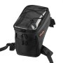 VEVOR Motorcycle Tank Bag, Small Black Motorbike Storage Bag Accessories, For ADV, Dual Sport, Touring & Dirt Bikes, Touchscreen Phone Map Pocket, YKK Zippers, Quick-Release Straps, with Rain Cover