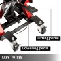 VEVOR Hydraulic Motorcycle Scissor Jack with 1,700LBS Load Capacity, Portable Motorcycle Lift Table, Adjustable Motorcycle Lift Jack, Motorcycle Lift Stand Must-Have in Garage (1700lbs, Black and Red)