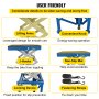 VEVOR 300LBS Motorcycle Jack, Hydraulic Motorcycle Scissor Jack, Portable Lift Table, Adjustable Motorcycle Lift Jack, Blue Motorcycle Lift Stand