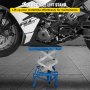 Motocyklový zvedák VEVOR, hydraulický motocyklový nůžkový zvedák s nosností 300 LBS, přenosný zvedací stůl, nastavitelný motocyklový zvedák, modrý motocyklový zvedák s uzamykatelnými kolečky