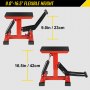 VEVOR Motorcycle Dirt Bike Lift Stand, 400 Lbs Heavy Duty Motorcycle Lift Repair Stand, 9.0"-16.5" Adjustable Steel Lift Stand Dirt Bike Maintenance Table Rack, Red Jack Hoist Height Lift Stand