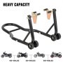 VEVOR Motorcycle Stand Paddock Stand Front Fork Lift Sport, 3 in Cast Iron Wheel