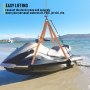 VEVOR Watercraft Lift Sling, 2000lbs Capacity Jet Ski Lift Sling, 47\'\' Watercraft Sling with Heavy Duty Powder-Coated Steel Brackets, Polyester Lifting Straps for Personal Watercraft, PWC, Jet Ski